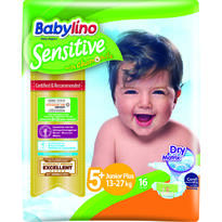 Scutece Babylino Sensitive N5+, 13-27KG, 16 buc