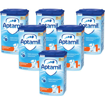 Nutricia Pachet 6 x Lapte praf pentru copii de varsta mica, Aptamil, 800 gr, 1 an+