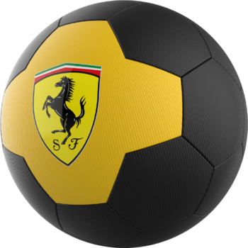 Mesuca Mingie de fotbal Ferrari, marimea 5, galben / negru