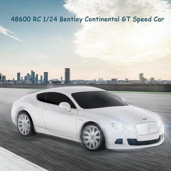 Rastar Masina Cu Telecomanda Bentley Continental Gt Alb Cu Scara 1 La 24