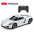 Rastar Masina Cu Telecomanda Porsche 918 Spyder Argintiu Cu Scara 1 La 24