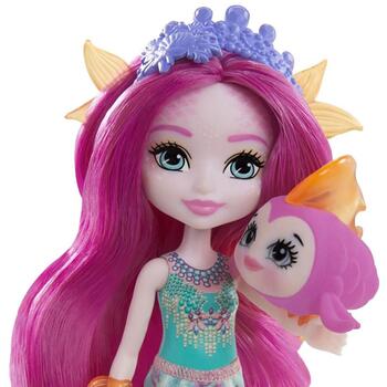 Papusa Enchantimals by Mattel Maura Mermaid cu figurina Glide