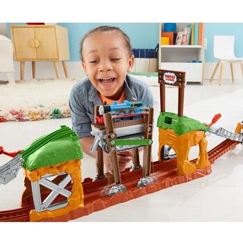 Fisher-Price Set Fisher Price by Mattel Thomas and Friends Walking Bridge cu sina si locomotiva motorizata
