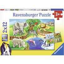 Puzzle Zoo, 2x12 Piese