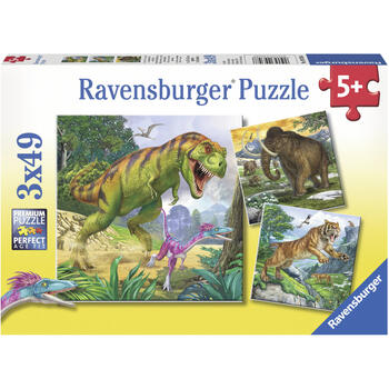 Ravensburger Puzzle Conducatori Primitivi, 3x49 Piese