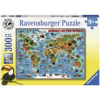 Ravensburger Puzzle Harta Animalelor, 300 Piese