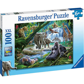 Ravensburger Puzzle Animale Din Jungla, 100 Piese