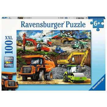 Ravensburger Puzzle Vehicule De Constructii, 100 Piese