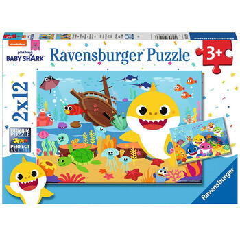 Ravensburger Puzzle Baby Shark, 2x12 Piese
