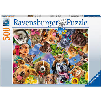 Ravensburger Puzzle Selfie Cu Animale, 500 Piese