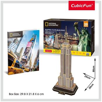 Cubicfun Puzzle 3d+brosura-empire State Building 66 Piese
