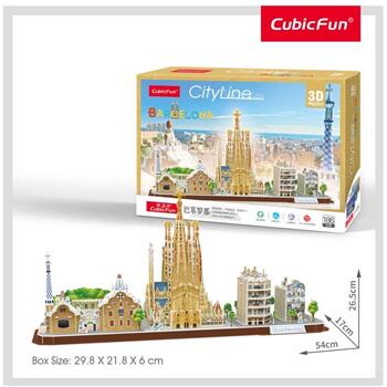 Cubicfun Puzzle 3d Barcelona 186 Piese