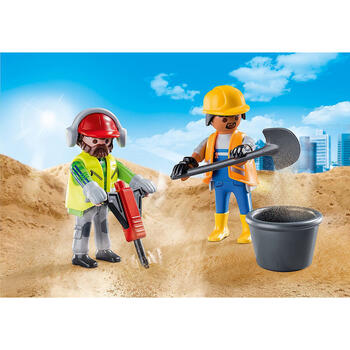 Playmobil Set 2 Figurine Muncitori In Constructii