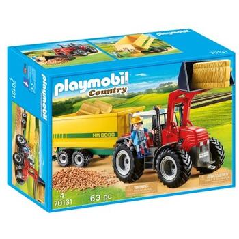 Playmobil Tractor Cu Remorca Galbena