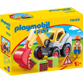 Playmobil 1.2.3 Excavator Cu Brat Mobil