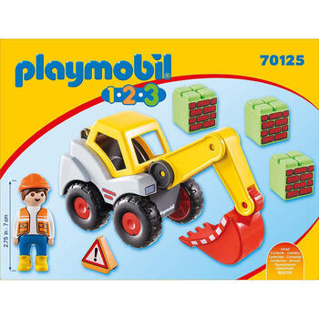 Playmobil 1.2.3 Excavator Cu Brat Mobil