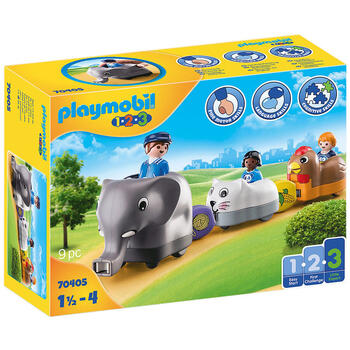 Playmobil 1.2.3 Tren Cu Animalute