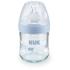 NUK Biberon Nature Sense sticla 120 ml, tetina silicon orificiu S 0-6 luni, bleu