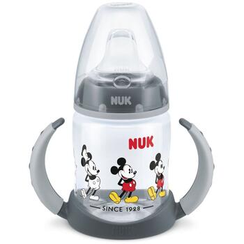 NUK Biberon First Choice 150 ml, cu toarte si adaptor, din silicon Mickey gri 6 luni+