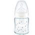 NUK Biberon First Choice Plus sticla 120 ml, tetina silicon M 0-6 luni alb