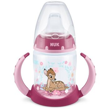 NUK Biberon First Choice PP 150 ml, cu toarte si tetina de invatare Disney Bambi 6-18 luni