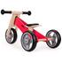 Tricicleta ECOTOYS YM-BB-01 cu pedale, 2 in 1 din lemn, roz