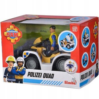 ATV Simba Fireman Sam Police cu figurina Malcolm si accesorii