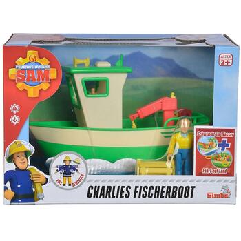 Barca Simba Fireman Sam Charlies Fishing Boat cu figurina