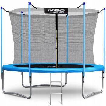 Neo Sport Trambulina de gradina cu plasa interioara, stalpi si scara 312 cm (10FT) Neo-Sport NS-10W191 - Albastru