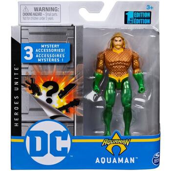 Spin Master Figurina Aquaman 10cm Flexibila Cu Accesorii