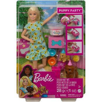 Mattel Barbie Gama Family Set Papusa Cu Catelusi