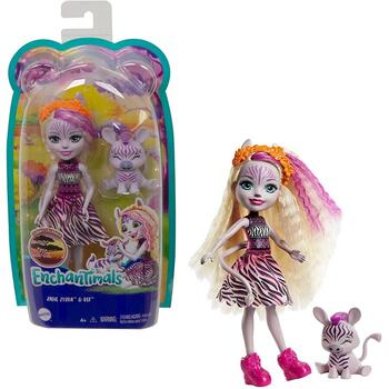 Mattel Enchantimals Papusi Si Animalute Zadie Zebra & Ref