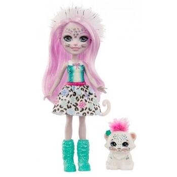 Mattel Enchantimals Papusi Si Animalute Sybill Snow Leopard & Flake