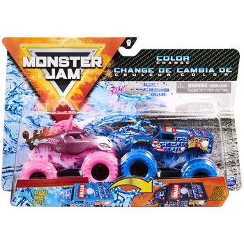 Spin Master Monster Jam Set 2 Masinute Sparkle Smash Si Ice Cream Man Color Change