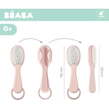 Beaba Set perie si pieptene Old Pink