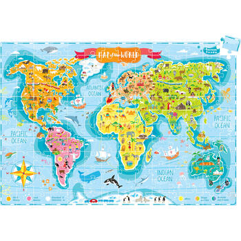 Puzzle Descopera lumea - Tinerii exploratori, 168 piese, 98x68cm Banana Panda BP33672