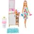 Set Barbie by Mattel Mobilier baie cu papusa si accesorii GRG87