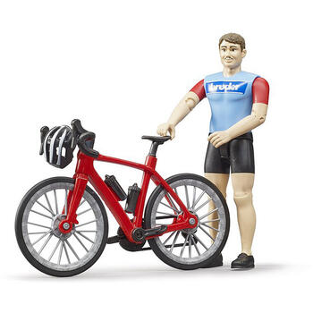 Bruder - Figurina Ciclist Cu Bicicleta De Curse