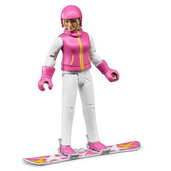 Bruder - Figurina Femeie Cu Snowboard