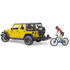 Bruder - Jeep Wrangler Unlimited Rubicon Cu Bicicleta Si Ciclist