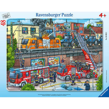 Ravensburger Puzzle Misiune De Salvare Pompieri, 48 Piese