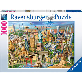 Ravensburger Puzzle Obiective Turistice, 1000 Piese