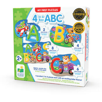 THE LEARNING JOURNEY Set Primele Mele 4 Puzzle-uri Abc - Eng