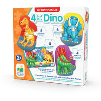 Set Primele Mele 4 Puzzle-uri Dinozauri