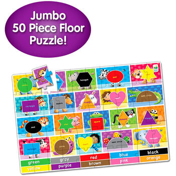 THE LEARNING JOURNEY Puzzle Mare De Podea - Culori Si Forme - Eng