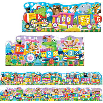 THE LEARNING JOURNEY Set 2 Puzzle-uri Trenul Urias Cu Numere Si Litere - Eng