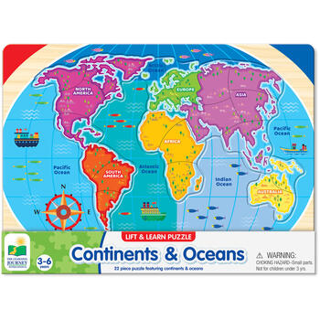 THE LEARNING JOURNEY Puzzle - Sa Invatam Continentele Si Oceanele