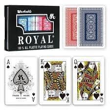 Set 2 Pachete Carti Royal Canasta Poker Din Plastic