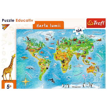 Trefl Puzzle Educational Harta Lumii