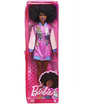 Mattel Papusa Barbie Fashionista Cu Parul Afro Si Jacheta Lila